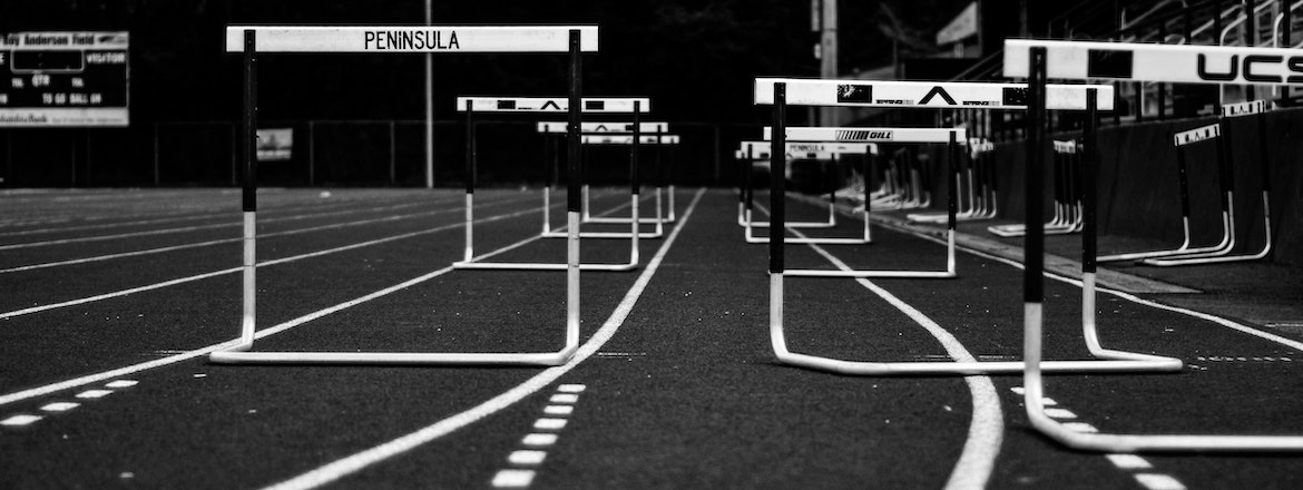images of hurdles which relates to Intellectual property challenges