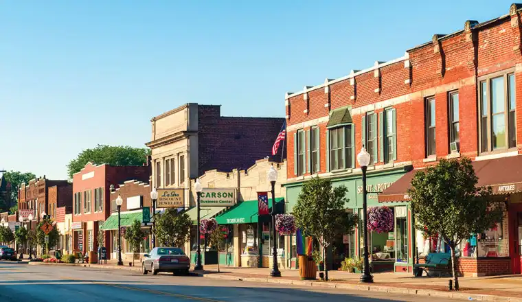 image of small businesses in a lane