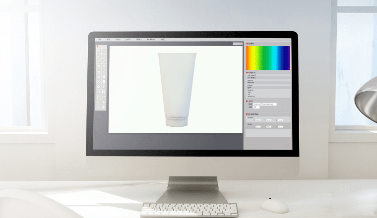 image of a product design mockup on a computer
