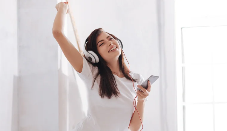 image of a girl who is a korean pop BTS fan