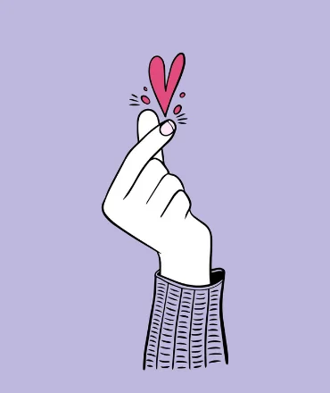 image of korean symbol for I Love You