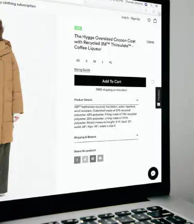 online shopping cart of counterfeit clothes